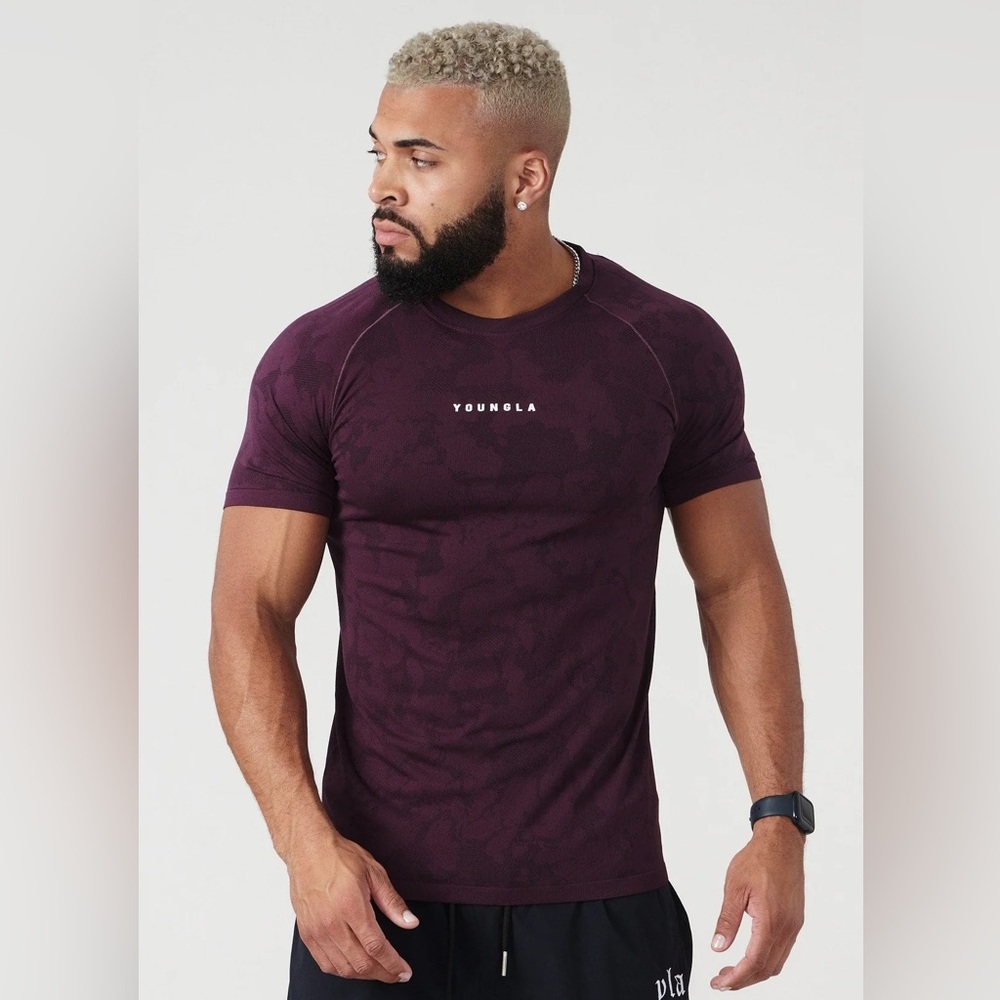 Mens Youngla 437 Digital Pattern Compression Tee … - image 1